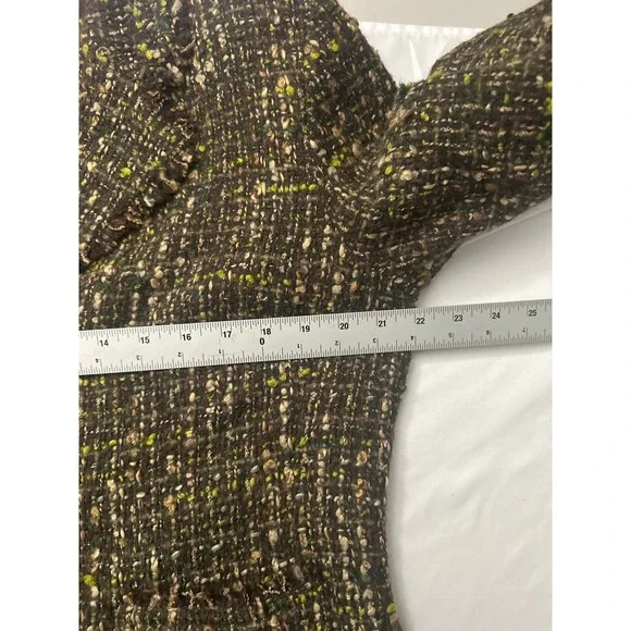 J.Jill‎ Women's Tweed Blazer Brown Green Career Jacket Business Casual Work L - Picture 5 of 7